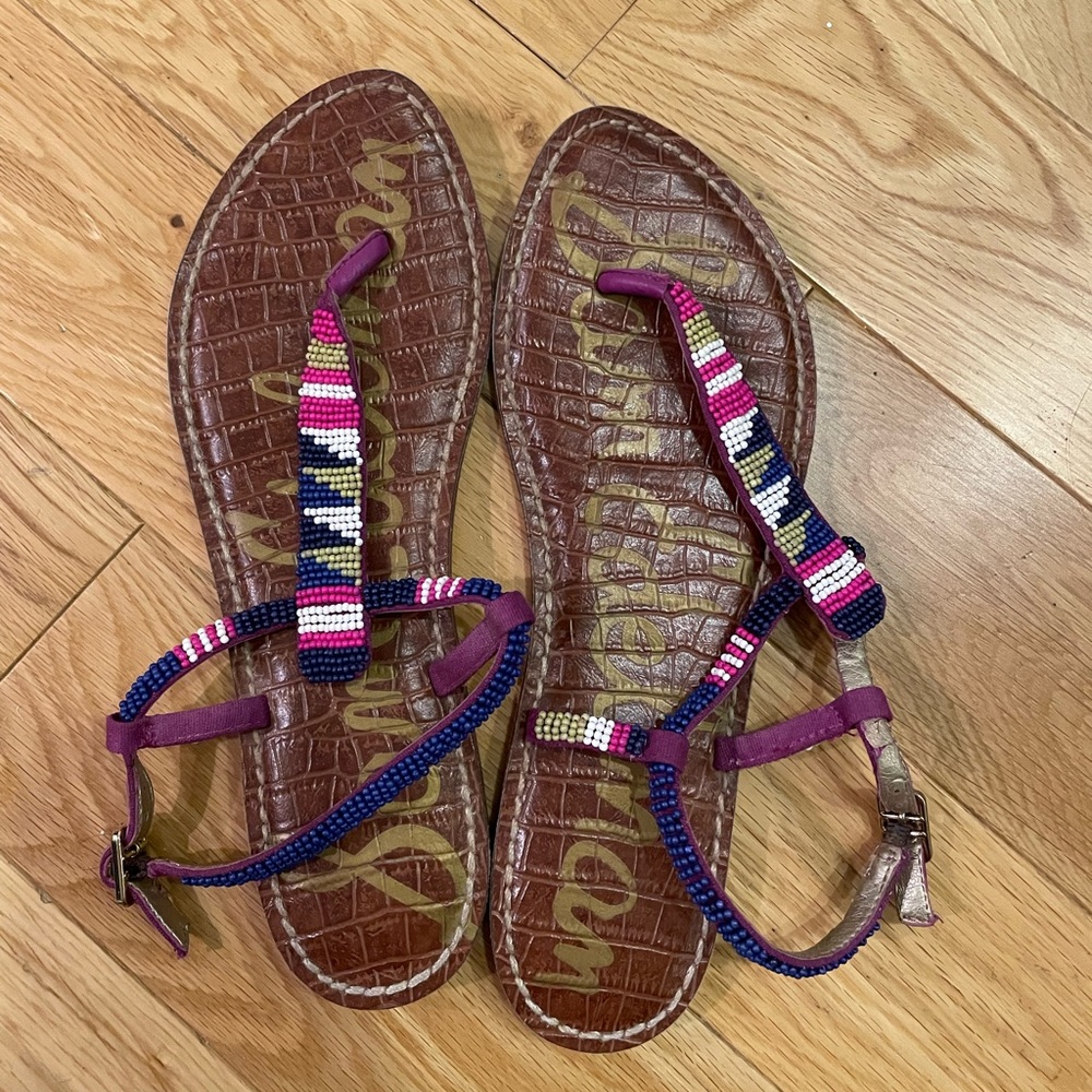 Sam Edelman T Strap Sandals (7.5)